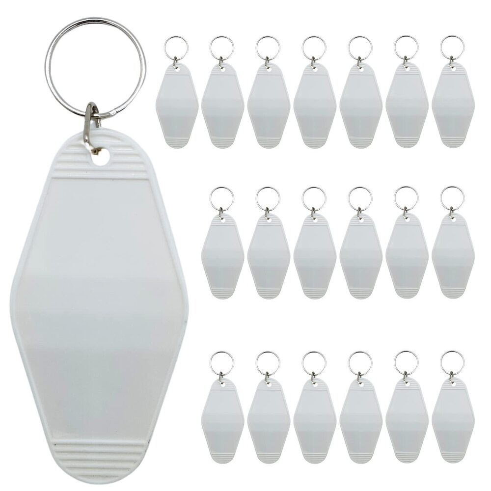 6156 20 PCS Motel Keychain Blank Hotel Keychains DIY Vintage Keychains